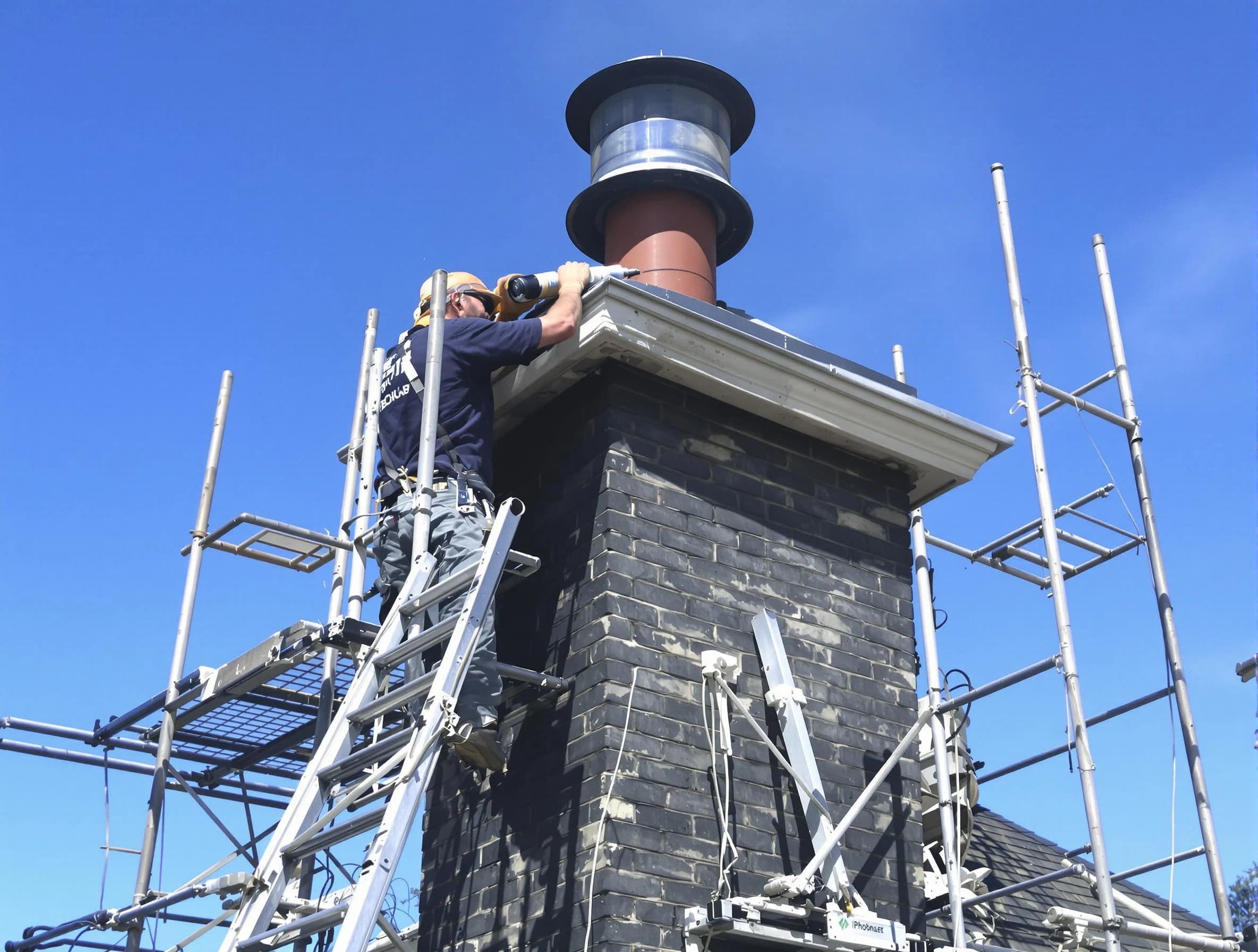 Sturdy chimney crown finished by Conley Chimney Sweep in Conley, GA