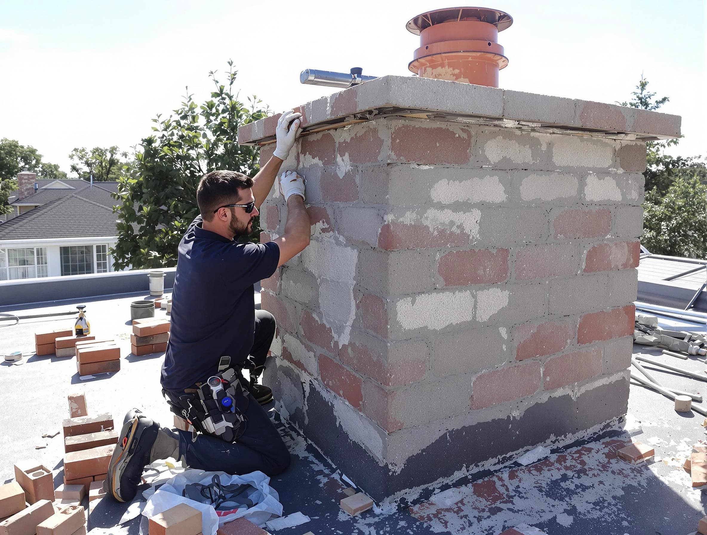 Advanced chimney repair process by Conley Chimney Sweep in Conley, GA