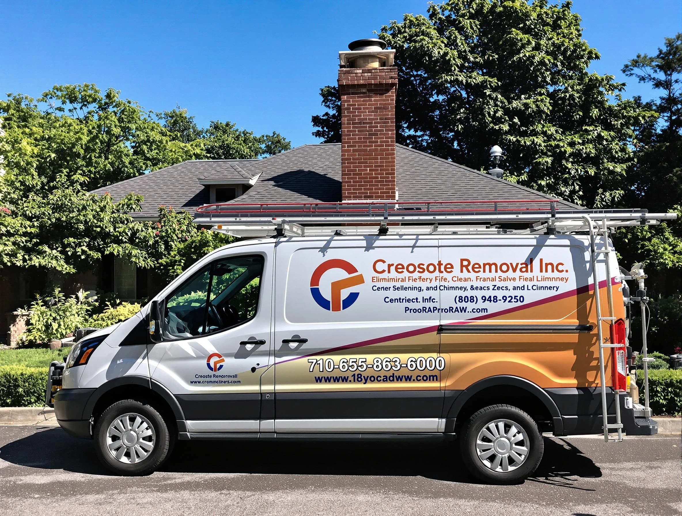 Conley Chimney Sweep technician removing creosote safely in Conley, GA