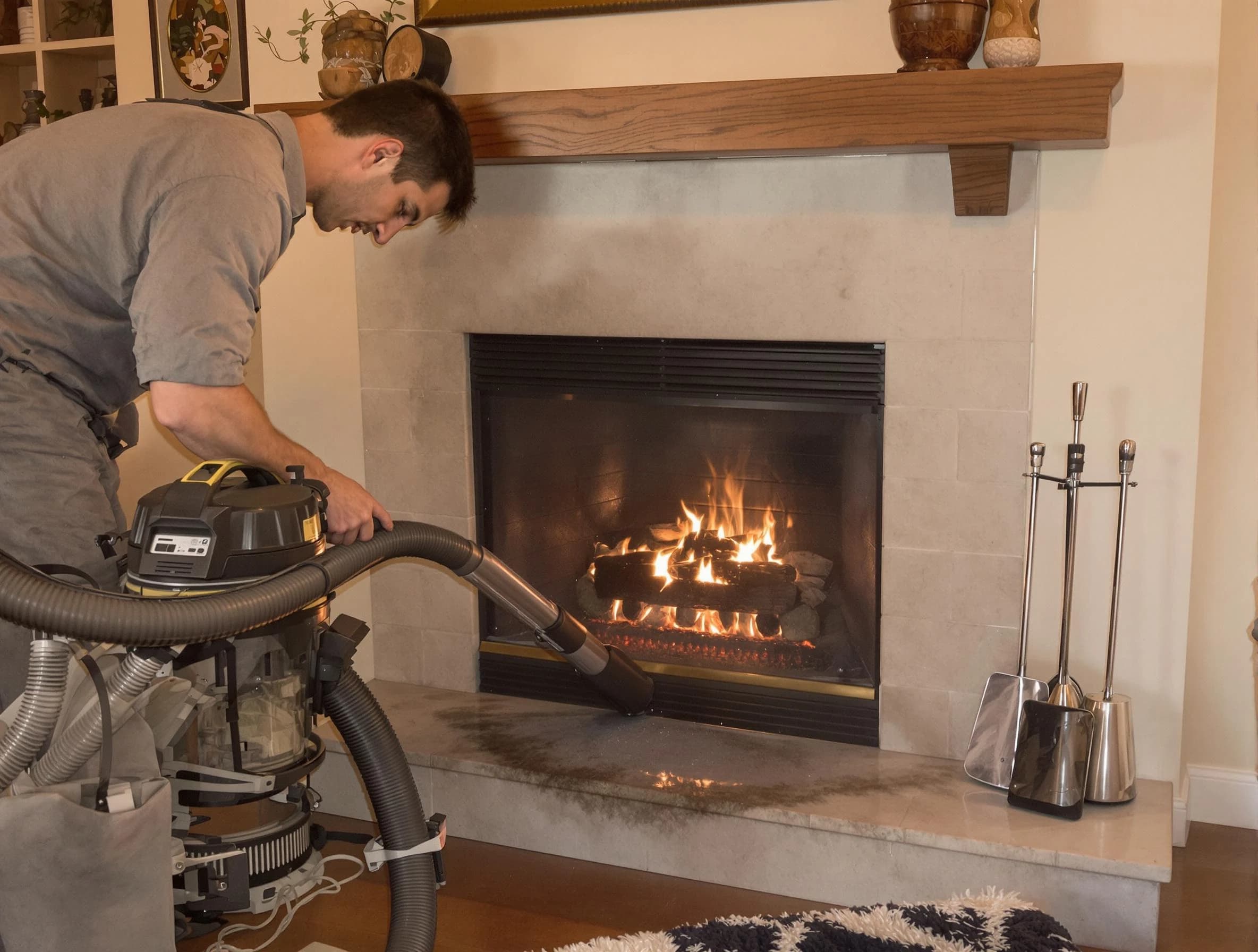 Routine fireplace upkeep by Conley Chimney Sweep in Conley, GA
