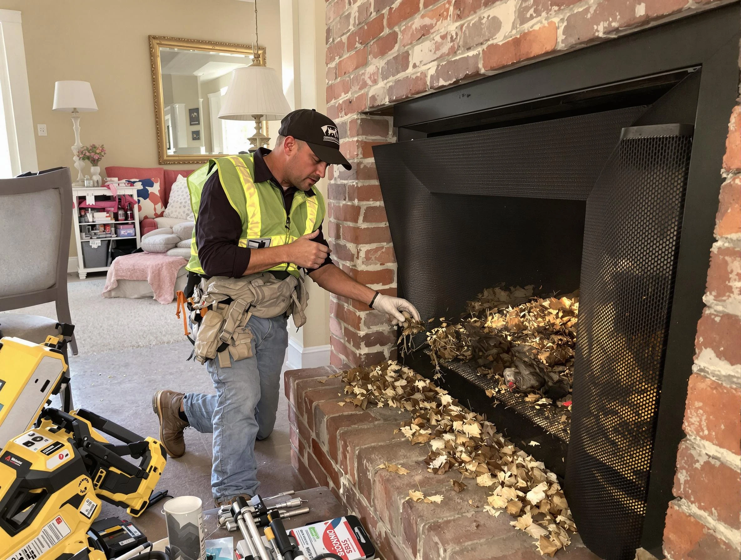 Safe screening installation by Conley Chimney Sweep in Conley, GA